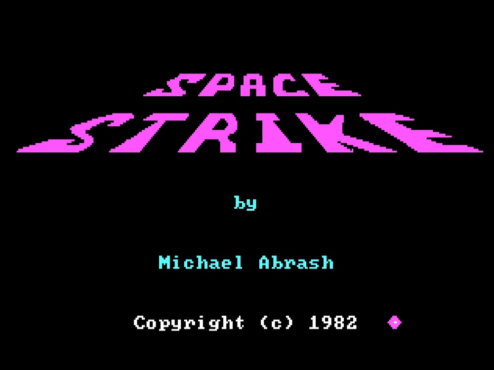 Title Screen of Space Strike for DOS